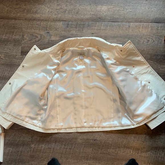 Vintage J'Envie Cream Patent Leather Moto Jacket - Picture 8 of 16